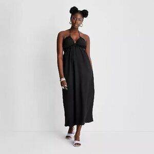 Future Collective Alani Noelle LIKE NEW strapless halter open back midi dress xl